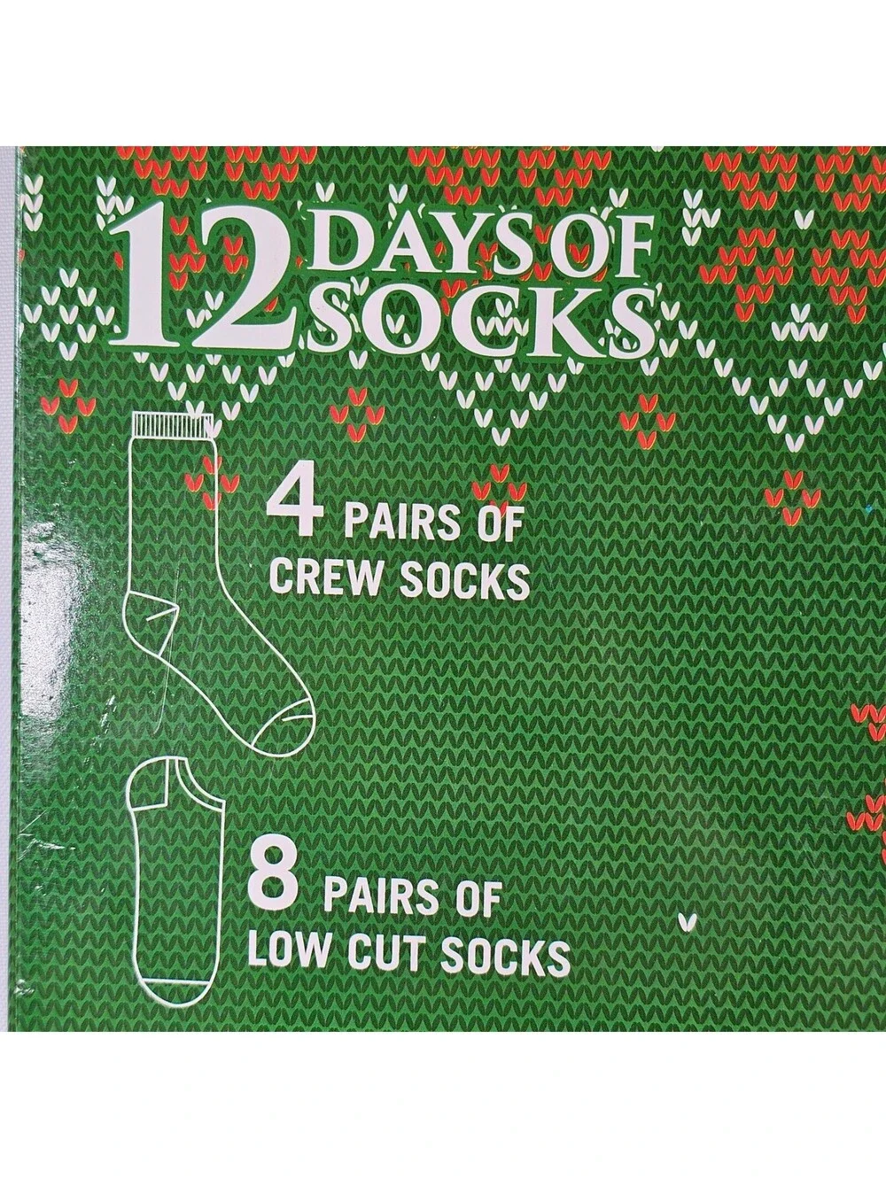 New HYP Men 12 Days of Socks Advent Calendar Christmas Holiday 12 Pair Size 6-12
